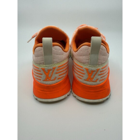 Louis Vuitton V.N.R. Orange Technical Knit Trainers Sneakers Shoes Size US 6 - Picture 5 of 12